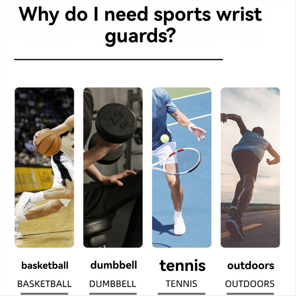 Wrist Wraps Weightlifting Support - *A91P 1 زوج معصمه دعم المعصم