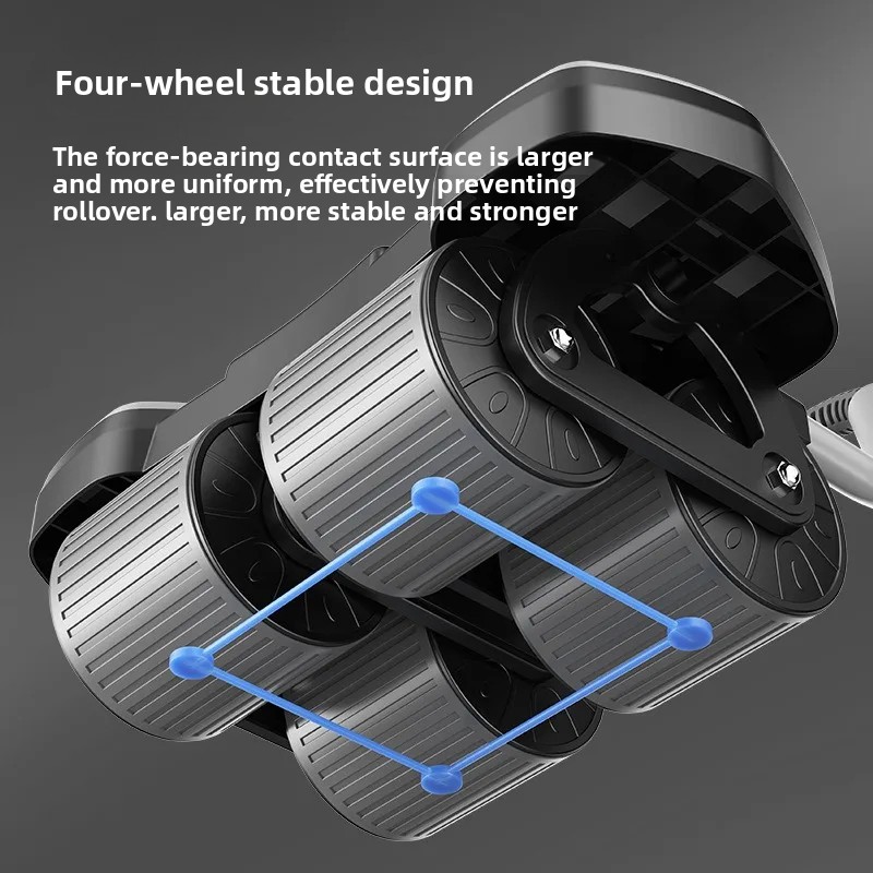 Ab Roller Wheel With Elbow Support - جهاز تدريب دوار بأربع عجلات لدعم