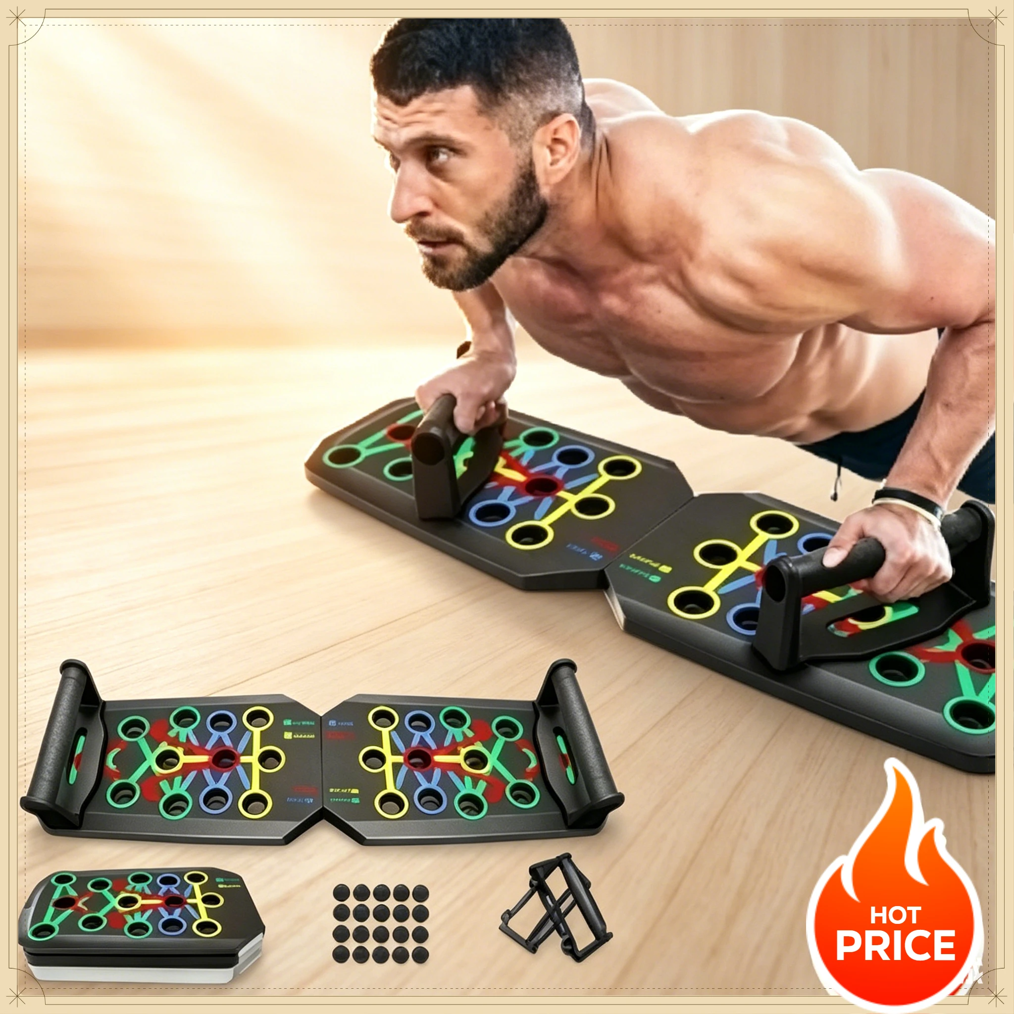 جهاز تمارين قابل للطي للاستخدا - مراجعة Push Up Board Foldable Multi Function وسعره