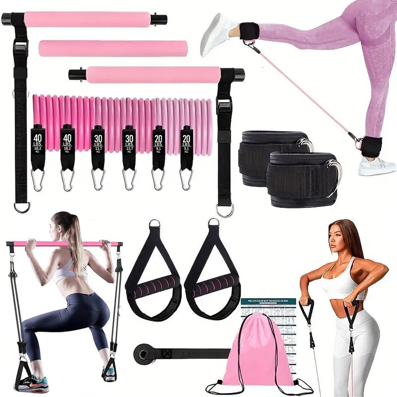 مجموعة أجهزة بيلاتس متعددة الو - مراجعة Pilates Bar Kit With Resistance Bands وسعره