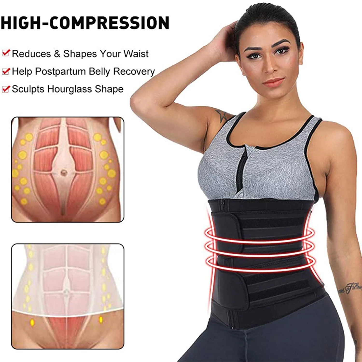 Neopren مدرب الخصر تجريب المتق - مراجعة Sweat Waist Trainer Belt Neoprene وسعره