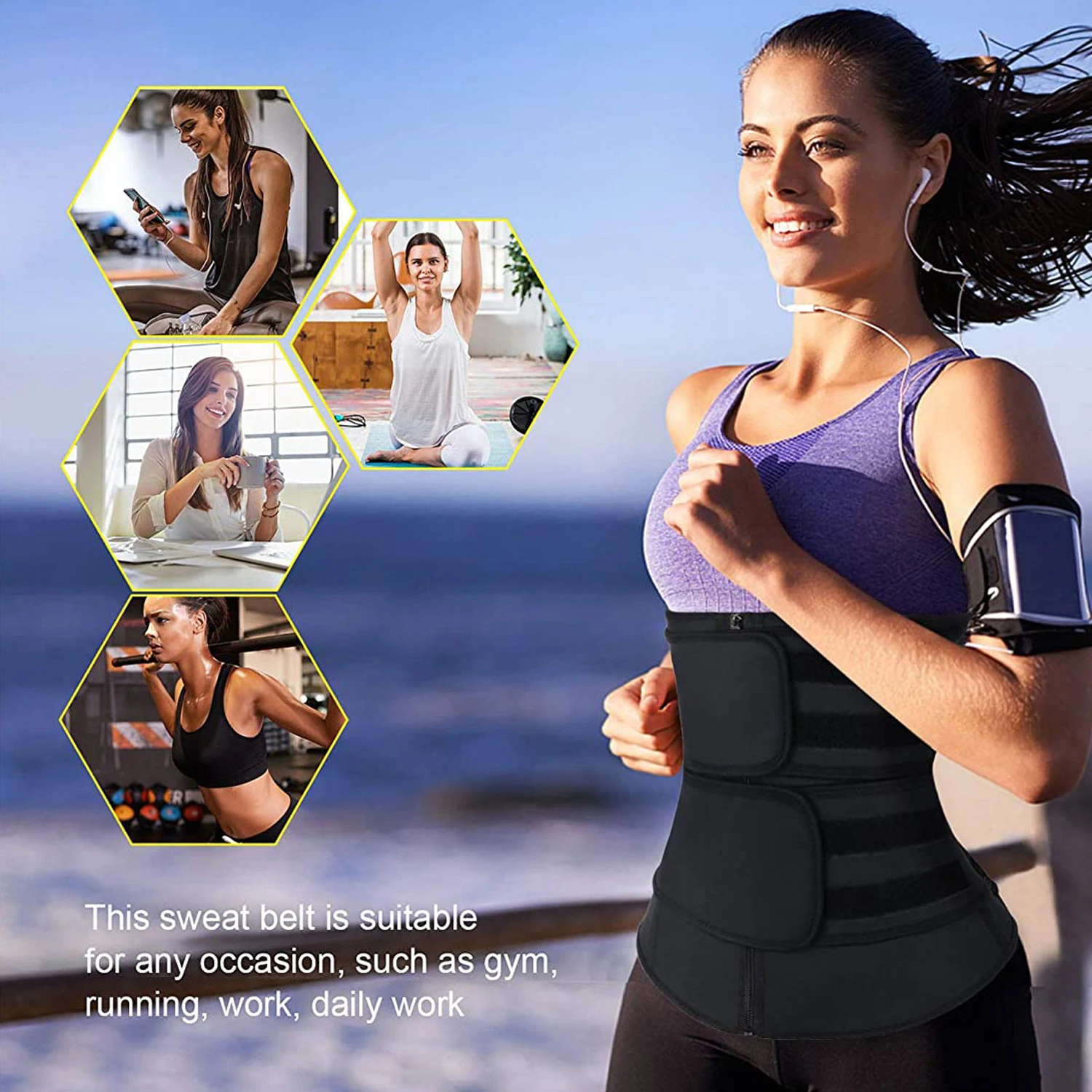 Neopren مدرب الخصر تجريب المتق - مراجعة Sweat Waist Trainer Belt Neoprene وسعره