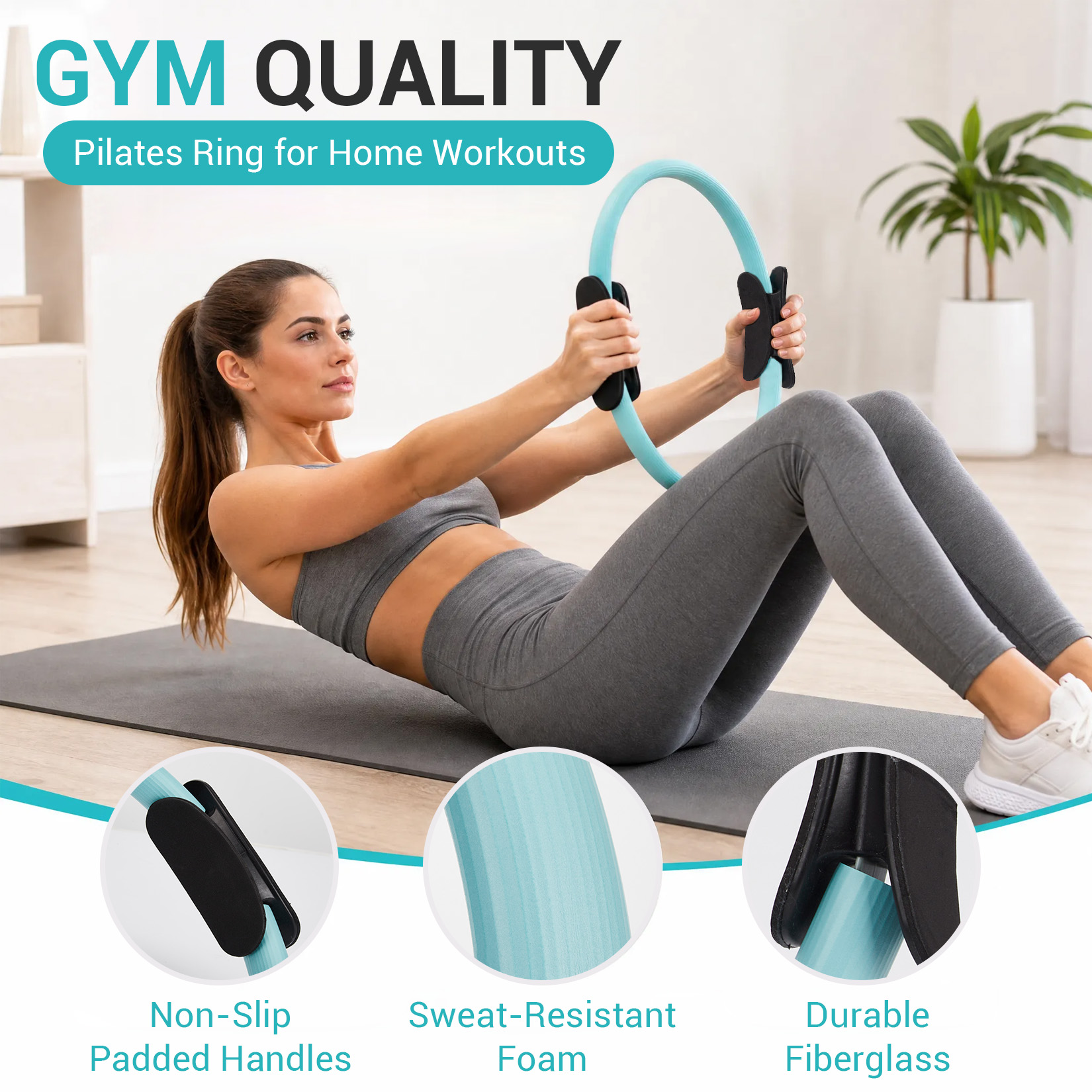 مجموعة تدريب البيلاتس، حلقة بي - مراجعة Pilates Bar Kit With Resistance Bands وسعره
