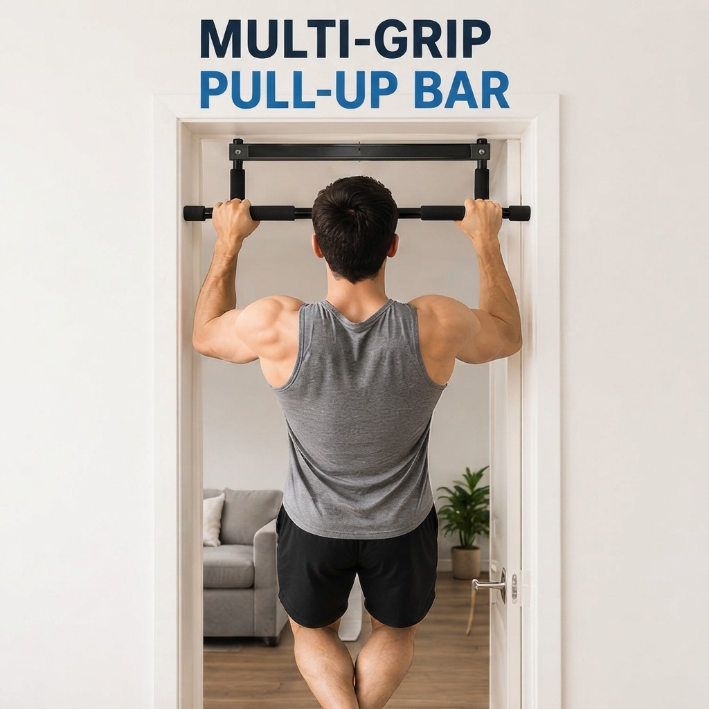 قضيب سحب متعدد الوظائف للباب،  - مراجعة Door Pull Up Bar No Screw وسعره
